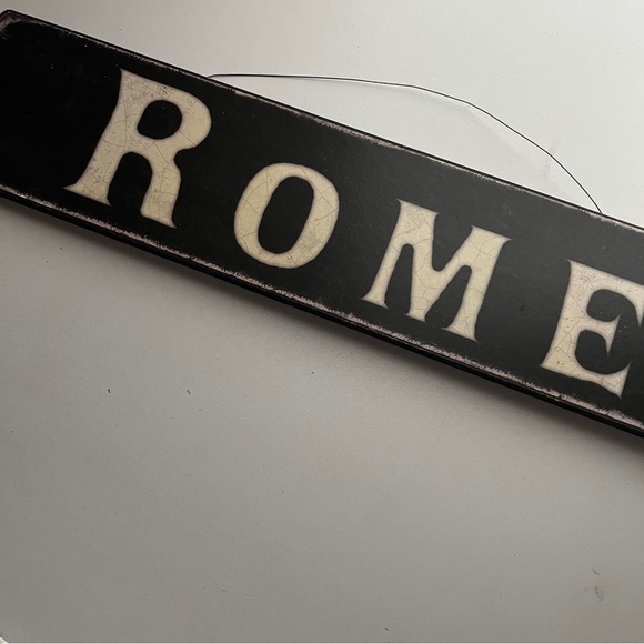 Rome Italy Hanging 4 inchx 12 inch Wooden Sign, Wall Dcor for Home and Office - Picture 3 of 6